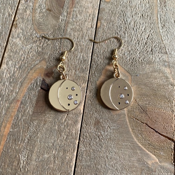 handmade Jewelry - 3 for $25 Handmade Gold Moon/Stars Earrings